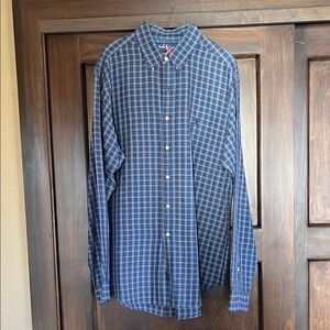 Ralph Lauren Blue and Black Plaid Men's Shirt